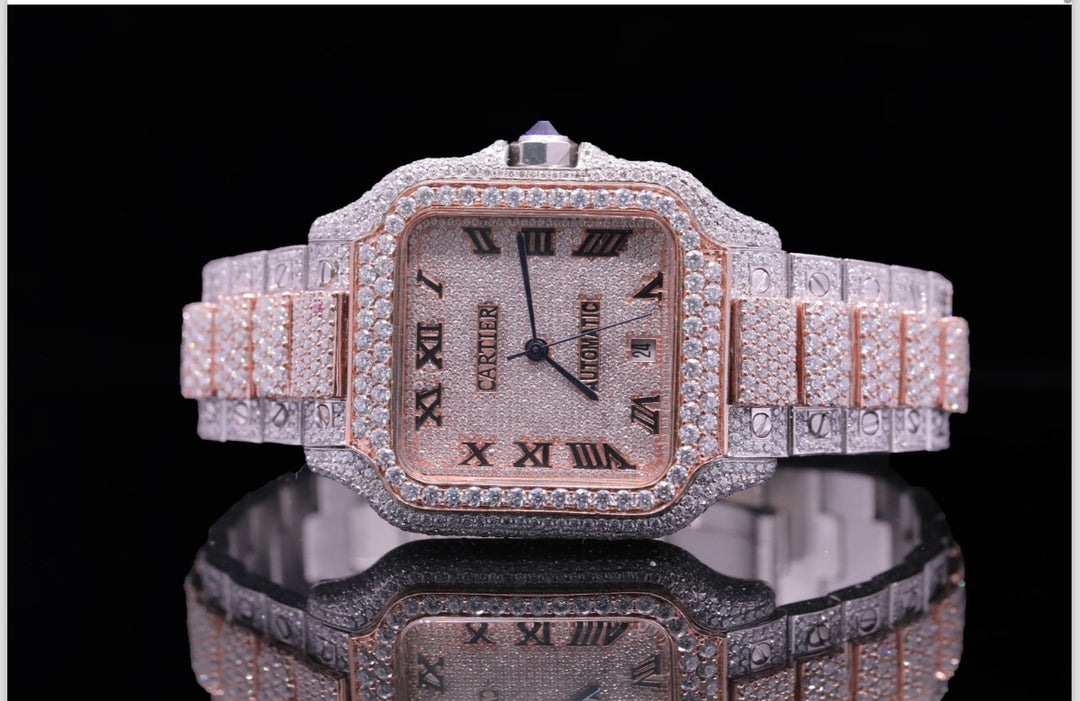 High quality moissanite fully iced out diamond watch for men & women