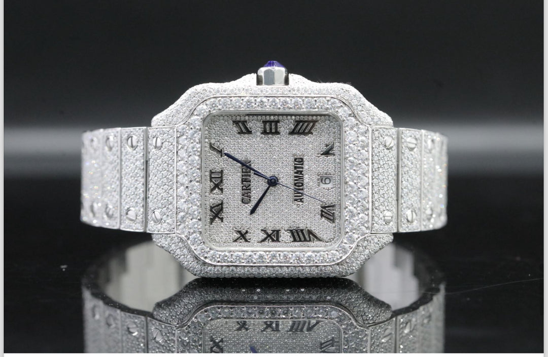 High quality moissanite fully iced out diamond watch for men & women