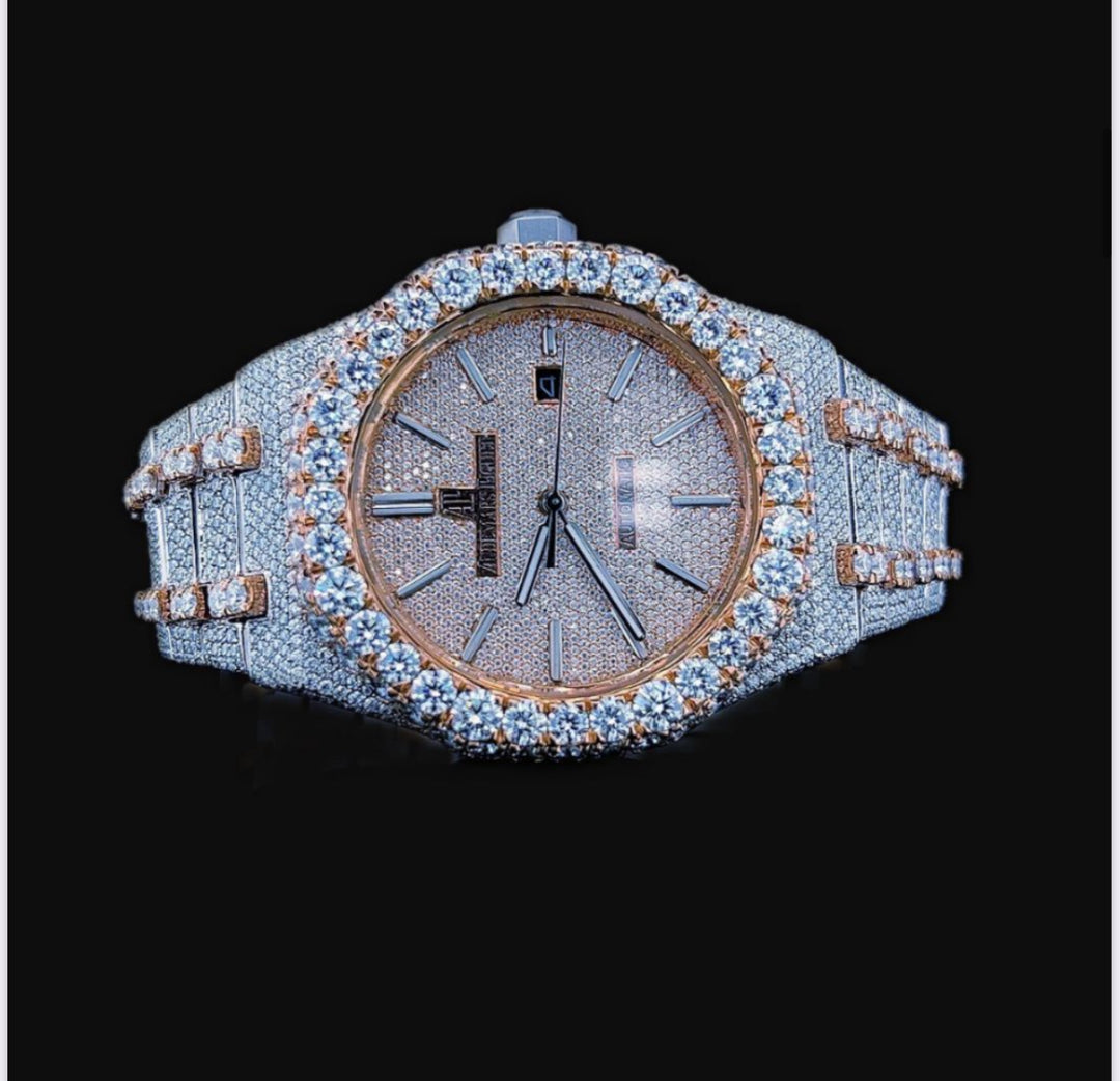 High quality moissanite fully iced out diamond watch for men & women