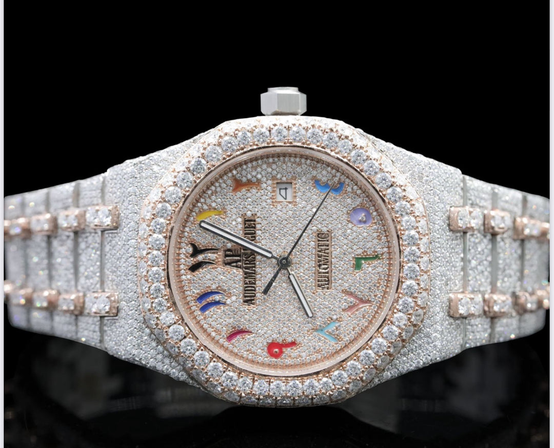 High quality moissanite fully iced out diamond watch for men & women