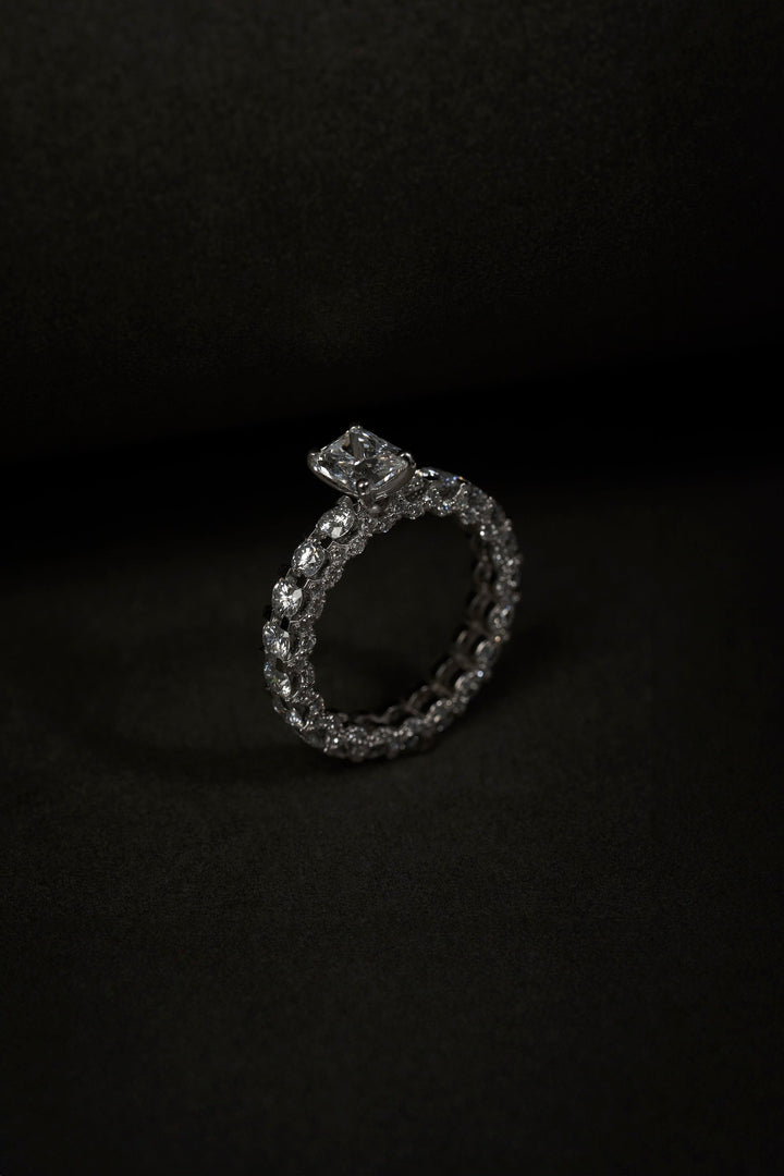 Glitzi Jewels Royal Radiant Cut 1.50CT LAB Diamond Ring  GIA & IGI CERTIFIED