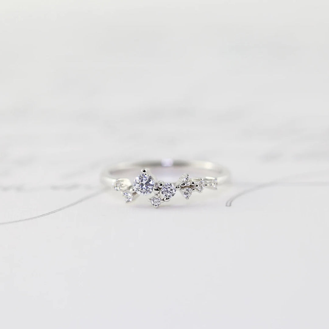 Dainty Scattered Ring a Unique Symbol of Elegance and Promise