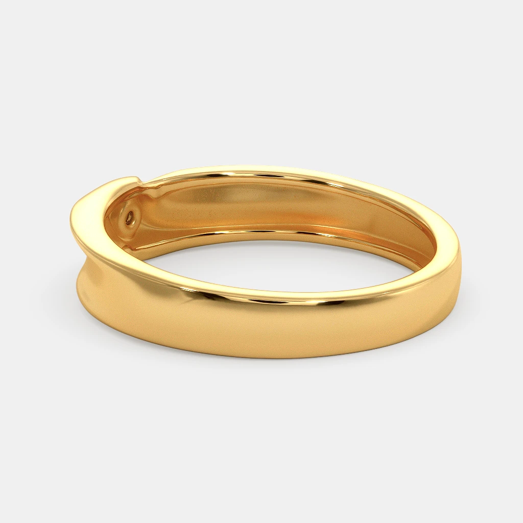 Elegant Gold LAB Diamond Band for Him