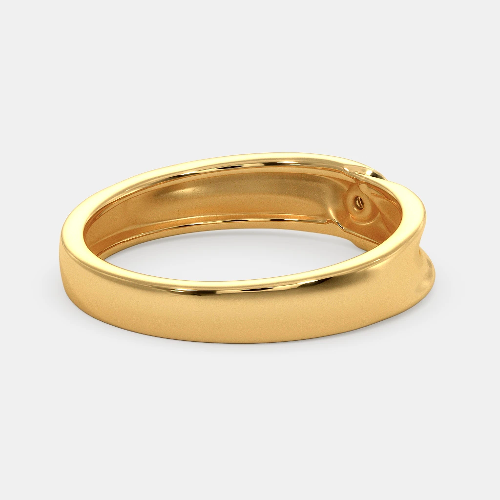 Elegant Gold LAB Diamond Band for Him