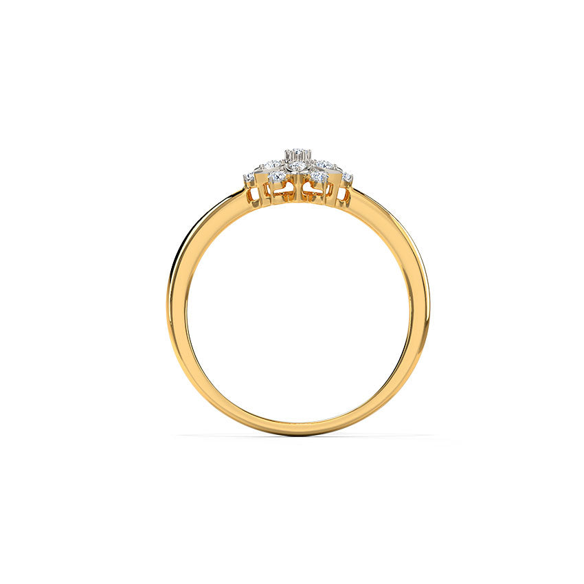 Glitzi jewels Floral Radiance Diamond Gold Ring