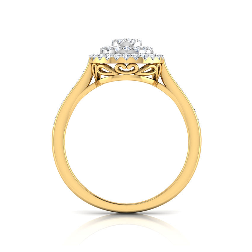 Glitzi Jewels Radiant Halo Elegance Diamond Ring