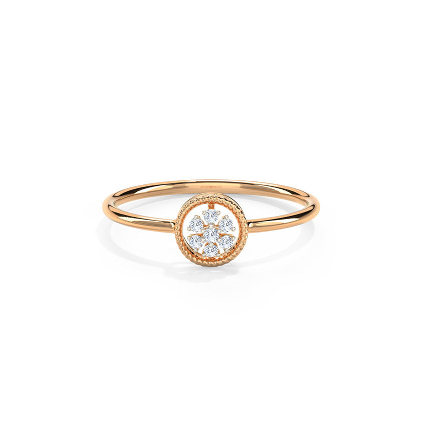 Glitzi jewels Floral Radiance Diamond Gold Ring