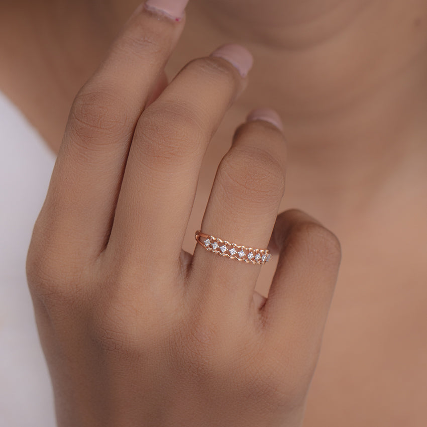 Glitzi Jewels Sparkle Minimalist Eternal Diamond Ring