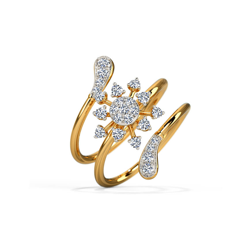 Glitzi Jewels Radiant Blossom Cocktail Diamond Ring