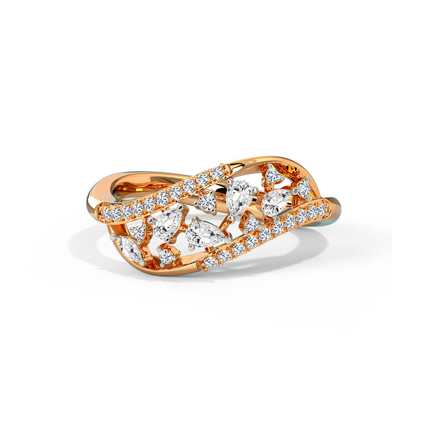 Glitzi Jewels Rose Radiance Diamond Statement Ring