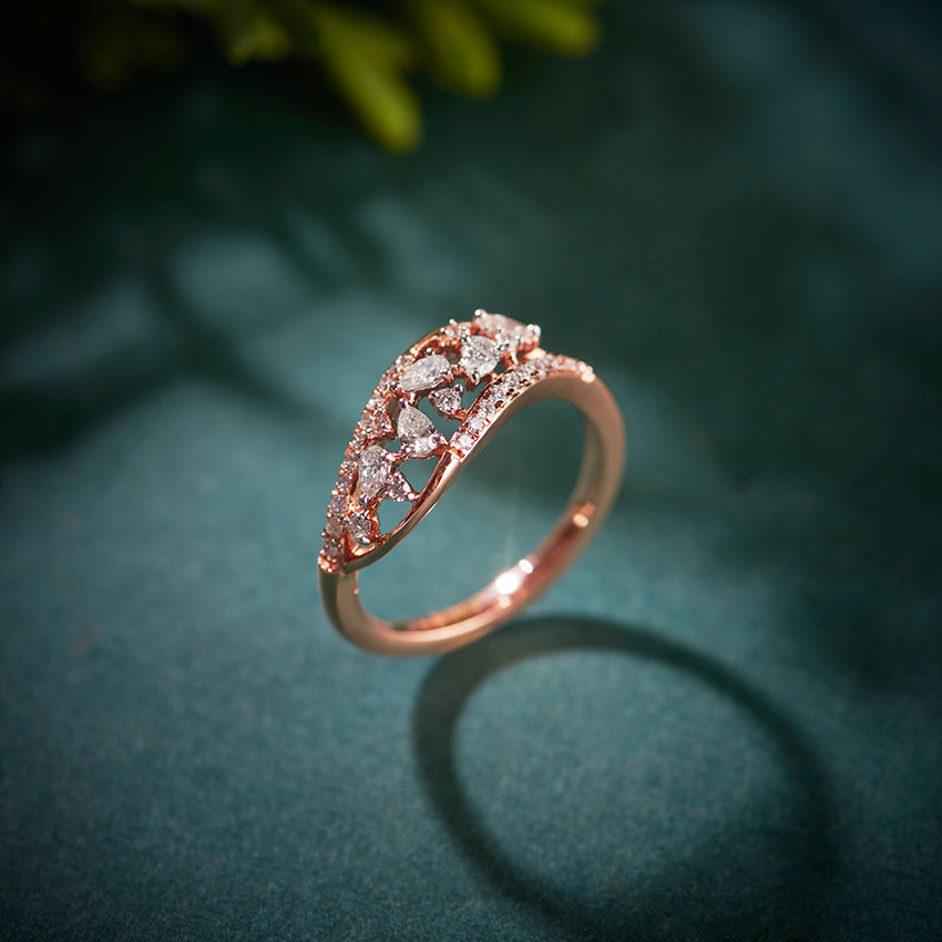 Glitzi Jewels Rose Radiance Diamond Statement Ring