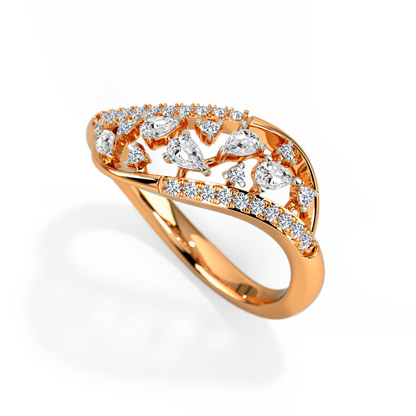 Glitzi Jewels Rose Radiance Diamond Statement Ring