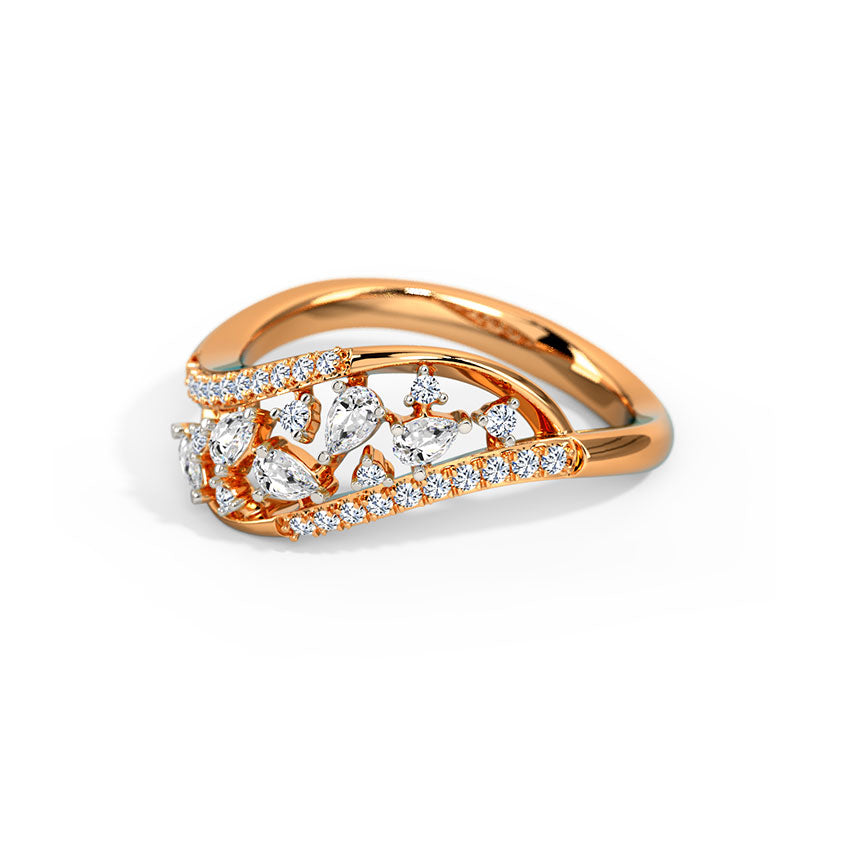 Glitzi Jewels Rose Radiance Diamond Statement Ring