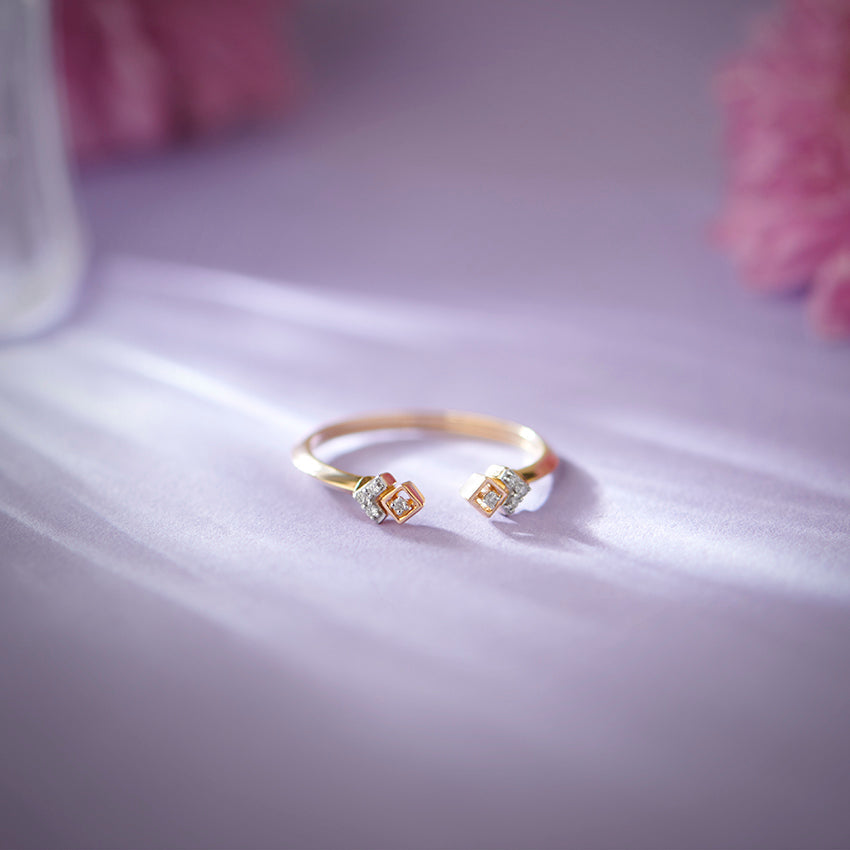 Glitzi Jewels Golden Glow Diamond Petite Ring