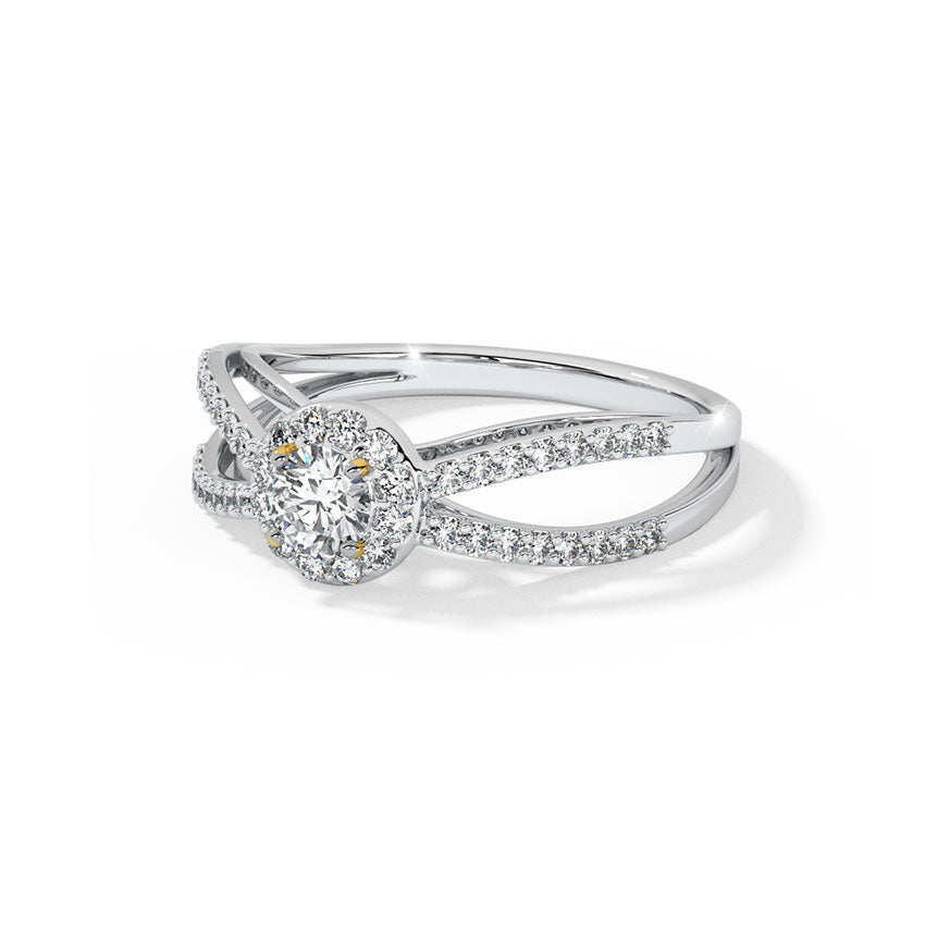 Elegant White Gold Solitaire Lab Diamond Ring  GIA & IGI CERTIFIED