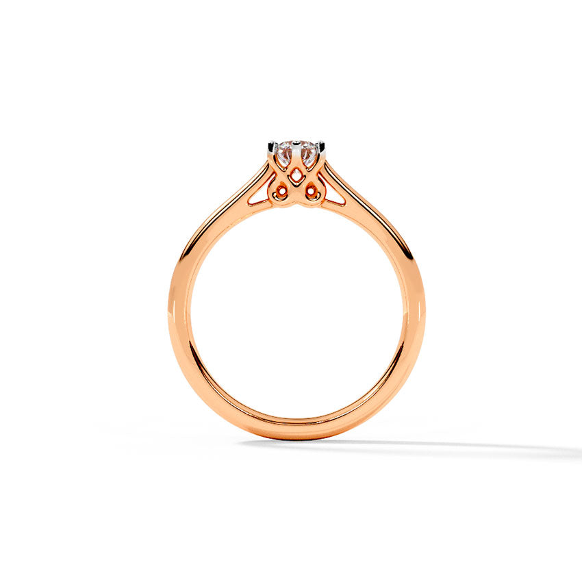 Glitzi Jewels Timeless Rose Gold Solitaire Diamond Ring GIA & IGI CERTIFIED